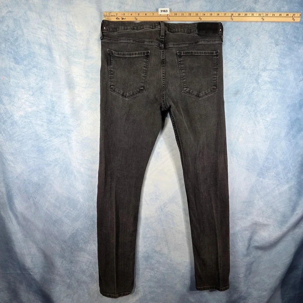 Paige Lennox Slim Fit Jeans Mens 33 Charcoal Gray Stretch Denim Pants